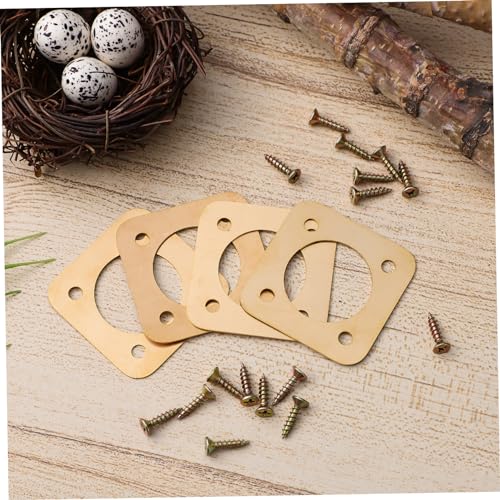 GALPADA 8pcs Copper Birdhouse Hole Protector House Predator Guards for Safe Nesting Quick Installation Screws Birdhouse Protection from