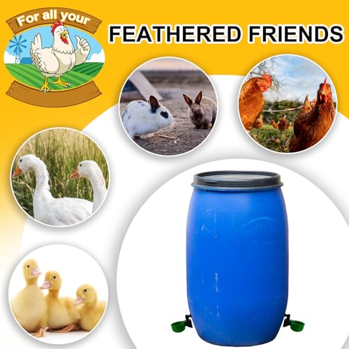 Tanlade 50 Pcs Automatic Chicken Waterer Cups Chicken Feeder for PVC Pipe Waterer Kit for Poultry Duck Goose Turkey Bunny (Green,Classic) - color: Green