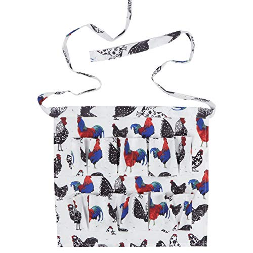 Qiilu Egg Collecting Apron for Chicken Duck Goose Eggs - Multiple Pockets Collecting Gathering Holding Apron for Farmhouse Supplies (2 M)