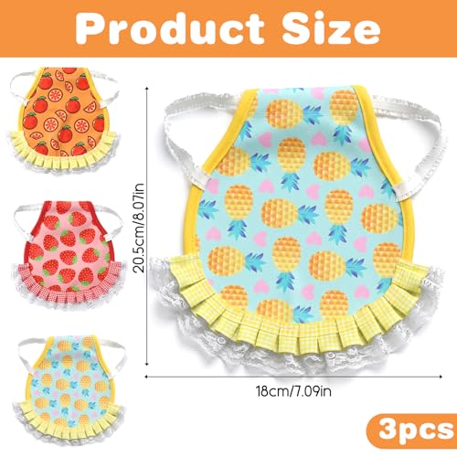 3 Pcs Waterproof Chicken Saddles for Hens for Protection,Elastic | Chicken Saddles, Breathable Poultry Feather Chicken Back Protector for Small Medium Large Hens(Orange,Pineapple,Strawberry)