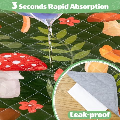 2 Pack Washable Guinea Pig Cage Liner, Reusable Guinea Pig Mat, Waterproof Super Absorbent Pee Pads for Small Animals - color: Mushrooms, size: 47X24in