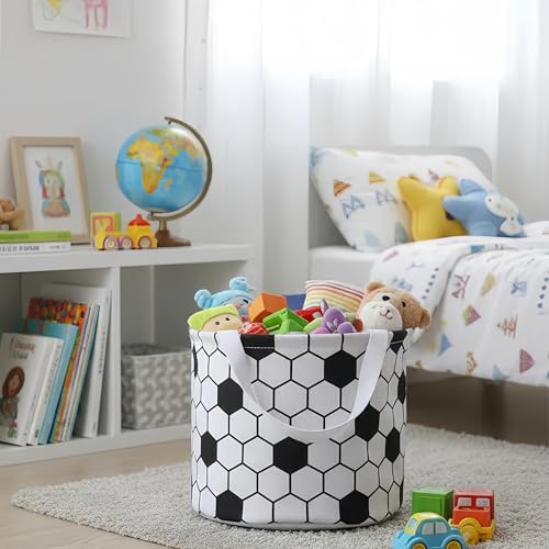 XinblueCo Baseball Basket Easter Baskets for Canvas Easter Egg Hunt Baskets - color: Soccer Basket5