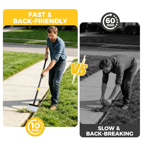 Garden Flat Shovel, 60" Floor Scraper with Adjustable Long Handle | Heavy Duty Multifunctional Cleaning Shovel, Metal Floor Scraper for Weeding, Scraping, Ice & Snow Removal, Sidewalk, Garden