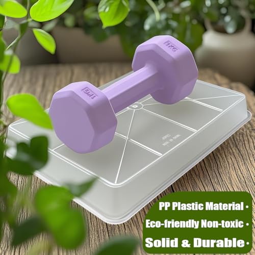 MUZHI 3 Pack Plastic Bonsai Humidity Trays, Rectangle Plant Growing Saucer Water Catcher Drip Tray, Seed Starter Drainage Tray Transparent (11.5x8.3 Inch)
