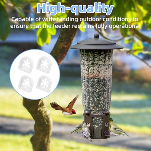 4 Pack Bird Feeder Replacement Parts for Perky Pet 334-1SR Bird Feeder | Outdoor bird feeder accessories for Squirrel-Be-Gone Max, FlexPort Hummingbird Feeder Accessories