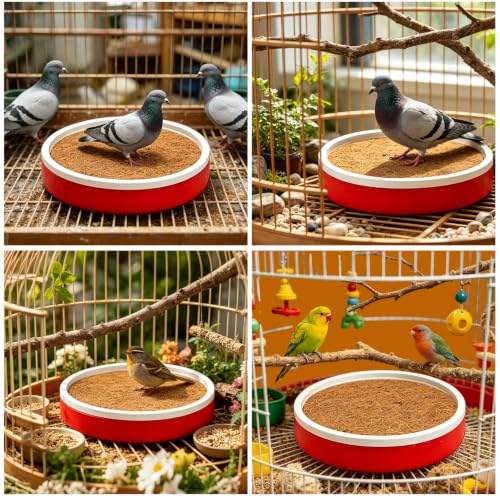 20 Pcs Pigeon Nesting Pads 8 Inch, Natural Coconut Fiber Bird Egg Mat, Birds Breeding Mat for Parakeet Chicken, Pigeon Hatching Bedding Accessories