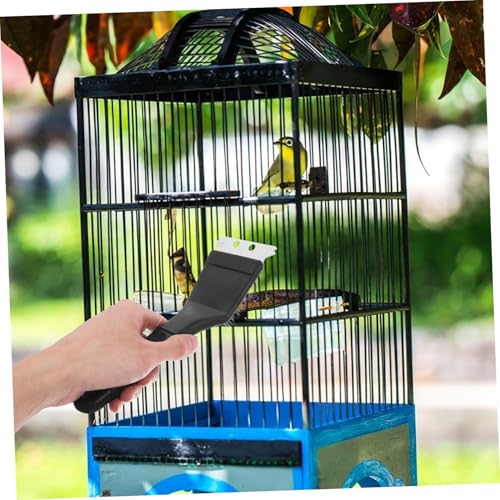 Long Handle Bird Cage Cleaning Brush Stainless Steel Droppings Removal Tool for Bird Cages Multi-Function Accessory