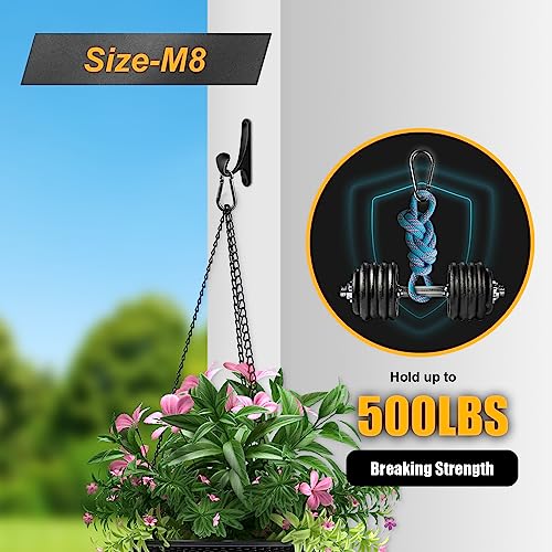14 PCS Carabiner Clip Spring Snap Hooks - M8 3.15 Inch Heavy Duty Snap Hook Quick Link for Swing Hammock Camping Fishing Hiking, 500 lbs Capacity - color: M8 (3.15Inch)-14Pcs