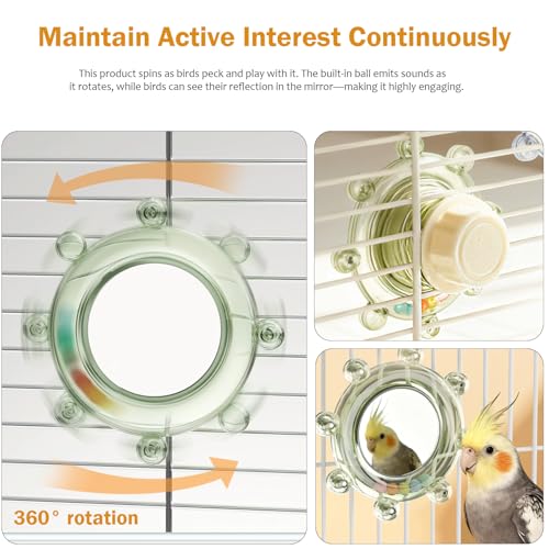 2Pcs Stainless Steel Bird Perch Platform, 7.9 x 6 in,with Soft Pads and Rotating Toy, Flat Mesh Resting Stand for Budgies, Parakeets, Cockatiels, Small and Medium Parrots - color: 7.9x 5.2Inches-2StainlessSteelwithSoftPads