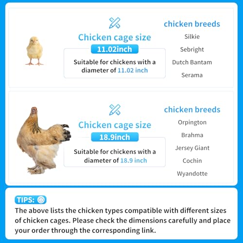 AceOrbit 3 Pack Rolling Chicken Ball Cage, 2026 Mobile Mesh Poultry Coop Ball for Free Range, Safety Globe Hutch for Chicks, Ducklings & Small Pets Outdoor Exercise and Roaming(11.02 Inch,Blue) - color: blue, size: 11.02 Inch