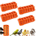 4 Pack Baby Chick Feeders, Trough for Brooder, 12-Hole Flip-Top | 4-pack flip-top feeders with 12 ports help reduce feed waste, mess and crowding for chicks, quail and ducklings - color: 4 Pack