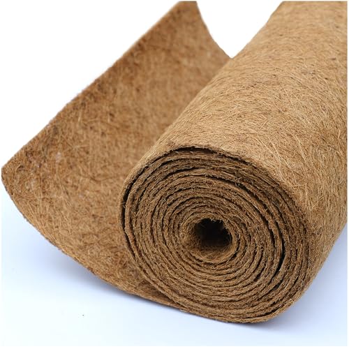 Coco Coir Liner, Yarrdfir 16x120 inch Natural Coconut Liners for planters Flower Basket, Natural Coconut Fiber mat, Garden Decoration, Animal pet pad, Reptile Carpet, Snow Mat - size: 16x120