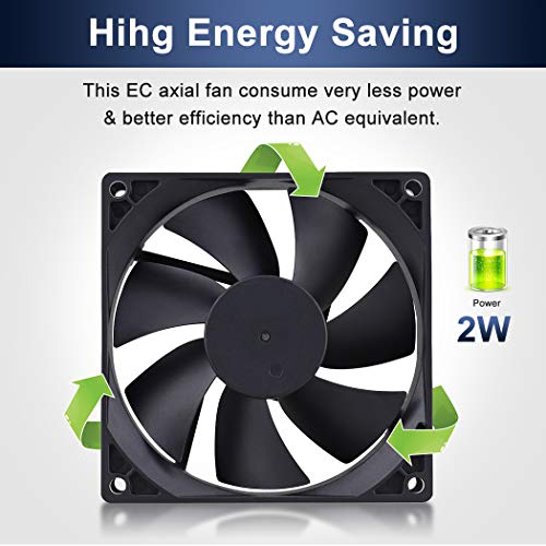 Wathai EC 92mm AC Axial Cooling Fan 110V 120V Industrial Case Fan 90mm | AC 110v - 240V Dual Ball High Speed Energy-efficient and lightweight - style: 92x25mm