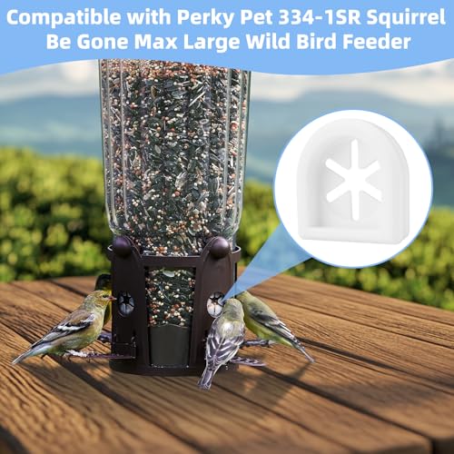 4 Pack Bird Feeder Replacement Parts for Perky Pet 334-1SR Bird Feeder | Outdoor bird feeder accessories for Squirrel-Be-Gone Max, FlexPort Hummingbird Feeder Accessories