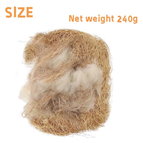 240G/8.5OZ Bird Nesting Material, Natural Mixing Nesting Material Pad for Bird Nest, Bird Nest Bedding Bird Nest Building Materials and Hideouts Supplies for Cage Garden Tree Trunk