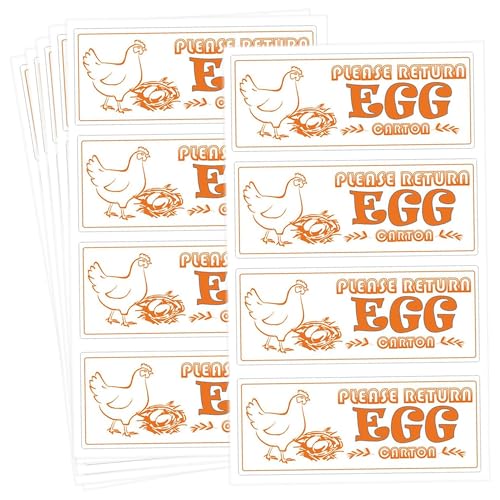 Please Return Egg Carton Stickers 1x2.5 Inch Farm Fresh Eggs Carton Labels 480 Pcs Eggs Carton Labels Egg Stickers Chicken Egg Cartons Sticker for Chicken Container Packaging Stickers