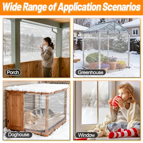 2pcs 4x13ft Chicken Coop Covers Accessories for Winter - Easy to Install Waterproof Chicken Run Tarp with Elastic Cords & Ropes - size: 4x13ft