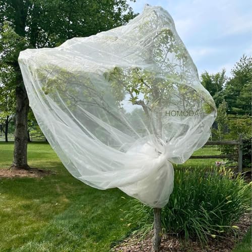 15ft x 15ft Fruit Tree Netting Cover with Zipper & Drawstring, Insect Bird Barrier Netting for Garden Protection, Ultra Fine Mesh Garden Netting, Extra Large - size: 15 x 15 ft(1 Pack)