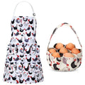 Cutecrop 2 Pcs Egg Collecting Apron and Basket, 15 Gathering Pockets Chicken Apron and 7 Pockets Basket for Farmers Kitchen(Vivid Style) - style: Vivid Style