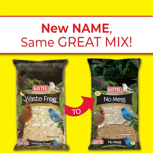 Kaytee Wild Bird No Mess Food Seed Blend for Blue Jays, Woodpeckers, Juncos, Cardinals, Grosbeaks, Sparrows, and Finches, 5 Pound (Pack of 3) - size: 80 Ounce (Pack of 3)