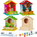 Liliful 2 Pack Birdhouse Kits for Kids, DIY Wooden Bird House Kit to Build and Paint, Birdhouse Painting Kit for Kids Ages 4-8 8-12, Arts and Crafts Activity, Classroom Gift for Boys Girls