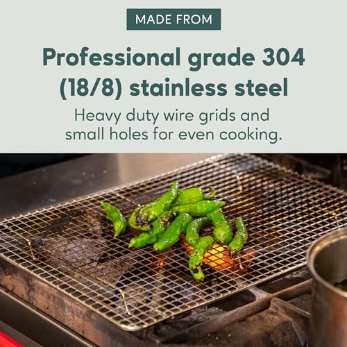 Durable Cooling Rack for Cooking and Baking - 11.5" x 16.5" | Professional Grade Premium 100% Stainless Steel, Baking Rack, Roasting, Grilling, Dishwasher Safe, Oven Safe, Wire Rack - size: 11.5" x 16.5" 1-Pack