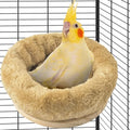 DBNESS Medium Bird Nest for Cage, Removable Plush Parrot Hammock Warm Resting Perch Platform for Budgies Cockatiel Conure Parakeet Hamster Washable Breeding Sleeping Lay Eggs Nesting - size: M