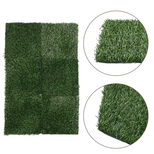 DECHOUS 6 Pack Chicken Nesting Box Pads Washable Reusable Artificial Grass Egg Laying Mats 11.81 X 11.81 X 0.98 in Nest Mats for Chicken Coops Poultry Nesting Bedding Liners