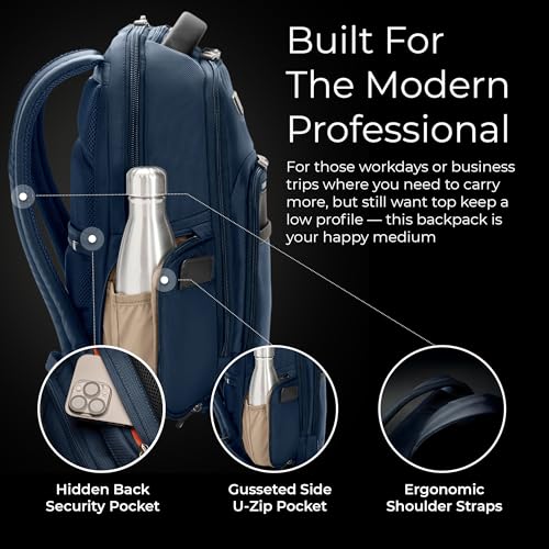 Briggs & Riley @work Medium Backpack, Navy - color: Navy, size: Medium Backpack