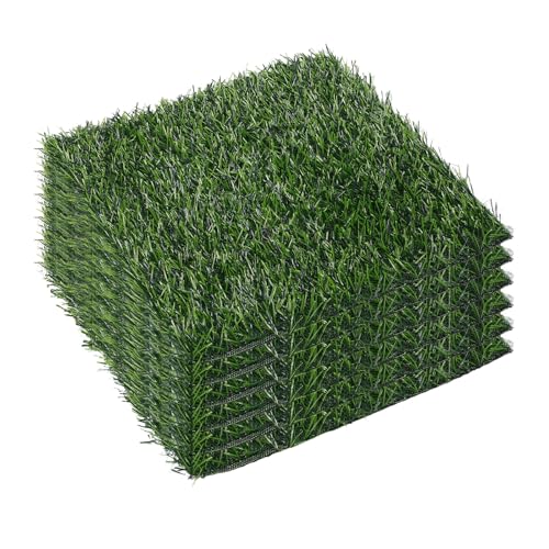 DECHOUS 6 Pack Chicken Nesting Box Pads Washable Reusable Artificial Grass Egg Laying Mats 11.81 X 11.81 X 0.98 in Nest Mats for Chicken Coops Poultry Nesting Bedding Liners