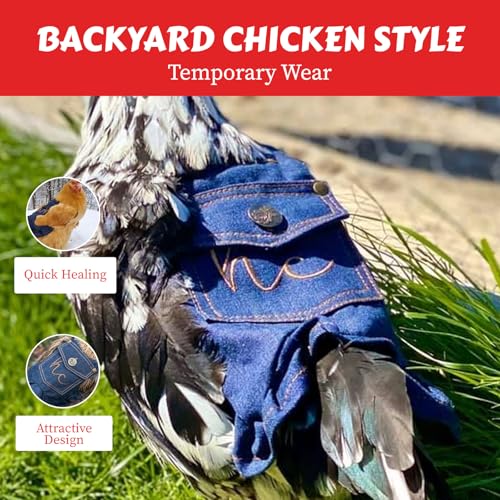 My Favorite Chicken Hen Saddle Denim Standard | Chicken Back Protector, Chicken Apron Jacket, Durable, Comfortable