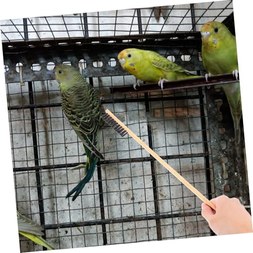 MERRYHAPY 2pcs Bird Cage Cleaning Brush Set Pet Cage Cleaner Brush Pet Feeder Cleaning Tools Reptile Chicken Coop