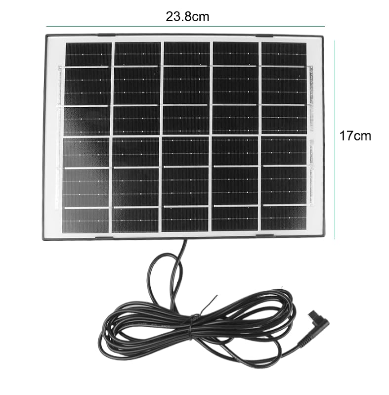AsFrost 6V High-Efficiency Solar Panel 7W for Most Chicken Coop Door | USB-C Port,Advanced Cold-Proof Monocrystalline,360° Adjustable Mount, IP65 Waterproof Solar Charger for Chicken Door