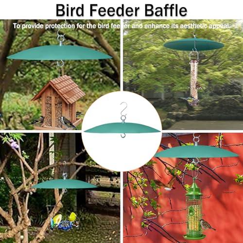 Bird Feeder Baffle, Metal Hummingbird Feeders Rain Guard for Bird Houses for Outside 13 inch Metal Hanging Baffle Weather Guard Cover