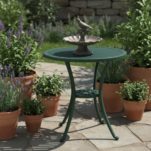 Comfy Hour Bird Bath Bowl, 6 Inch Cast Iron Mini Pedestal Feeder Dish, Antique Bronze Small Metal Tabletop Accent for Outdoors, Garden Porch and Patio Decor, 1 Unit