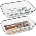 Utensil Drying Rack, 2 Pack Utensils Holder Dishwasher Silverware Basket | Compact Dish Rack, Kitchen Counter Drainer, Chopsticks, Spoons, Forks, Knifes Drainer Organizer - size: 2pcs Large