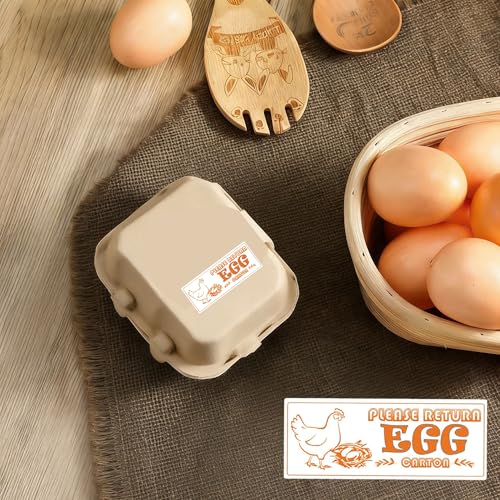 Please Return Egg Carton Stickers 1x2.5 Inch Farm Fresh Eggs Carton Labels 480 Pcs Eggs Carton Labels Egg Stickers Chicken Egg Cartons Sticker for Chicken Container Packaging Stickers