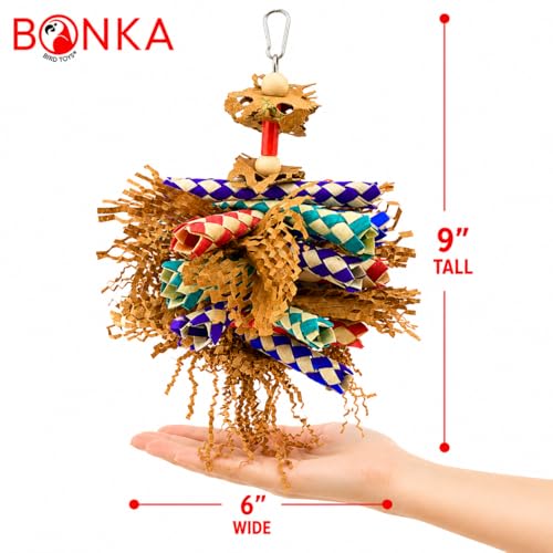 Bonka Bird Toys 3450 Paper Shred Cardboard Bamboo Shred Chew Parrot.