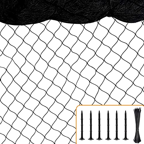BSTPCOO Bird Netting, 50'x50' with 1" Square Mesh, Hawk Net for Chicken Run | Garden Nettings for Chicken Coop Roof, Poultry Netting Heavy Duty Nylon Net Aviary Nettings Deer Fence - size: 50'×50'-1''