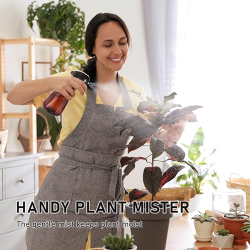 Spray Bottle for Plants 2 Pack, 16oz - Ultra Fine Mist, Plant Mister Indoor | Empty Spray Bottles, Leak Proof Misting Water Sprayer for Gardening, Planting, Hair, Cleaning Solutions - Funnel Included - color: Green & Brown
