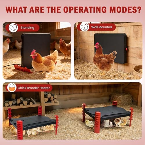 150W Chick Brooder Heater Plate, 16"x11" | 2-in-1 Brooder Plate for Chicks & Poultry & Coops, Adjustable Height, Smart Thermostat, Safe & Energy Saving - size: 16.0"L x 11.0"W x 3.0"H
