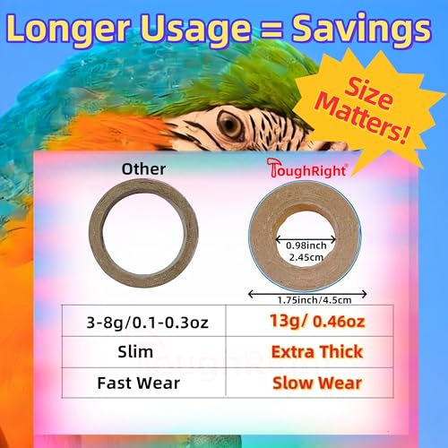 24Pcs Fatty Bagels Bird Toys for Parrots Durable Cardboard Chewing Shredding Foraging Foot 1.75" for Medium & Large Parrot Amazons Mini Macaws African Greys Cockatoos Eclectus Senegal - size: 24PCS