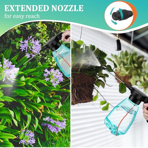 0.5 Gallon Electric Spray Bottle Plant Mister Green Style | Rechargeable Battery Powered Sprayer with Adjustable Spout, for Indoor Outdoor Plants, Gardening and Cleaning - style: Green Style