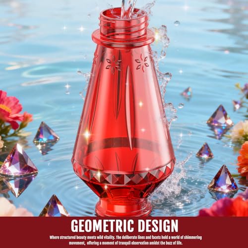 Birdream Hummingbird Feeders for Outdoors, 25oz Glass Hummingbird Feeder with Perch & 5 Bee Guard Feeding Ports, Leak Proof, Includes Ant Moat and Cleaning Brush, Gift for Women Mom, Red - color: Red