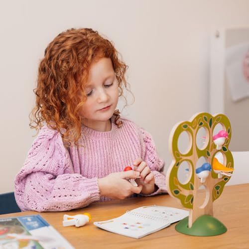 SmartGames 5 Little Birds Wooden Logic Puzzle Game with 60 Challenges – Deduction Game for Ages 5+