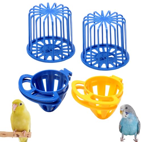 6 Pcs Bird Cage Food Holder Birdcage Foraging Toy Detachable Egg Holder for Small Size Bird Parrot Canary Finch Cockatiel