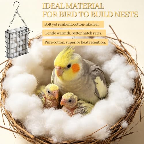 Bird Nesting Material Holder,Handmade Fiber Bird Nesting Material | Refillable Bird Shelter, Outdoor Bird Nesting and Resting Spot, Gift for Animal and Bird Enthusiasts (2 Set) - color: 2 set