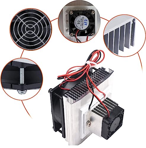 Mini Air Conditioner DC 12V DIY Thermoelectric Peltier Refrigeration Cooling System Heat Sink Conduction Module Semiconductor Fridge Refrigeration Cooling System DIY Kit - style: Single
