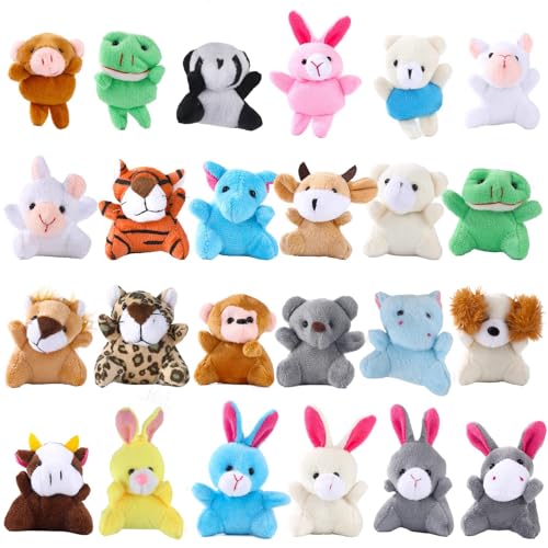 24 pcs Easter Eggs Filled with Mini Plush Animals Toy | for Easter Basket Stuffers Fillers, Eggs Hunt, Party Favor - size: 24PCS