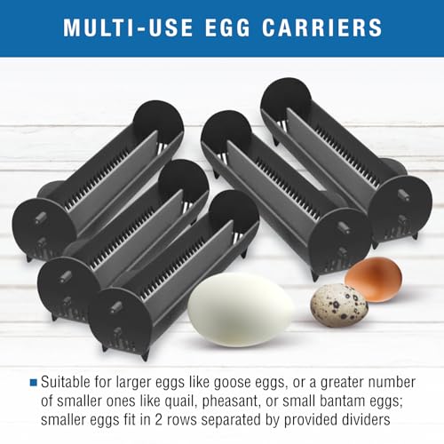 Brinsea Large Egg Carriers for Ovation 56 Incubator, Goose-Size Eggs, 5 Pack | Authentic Brinsea parts for Ovation 56 EX enables incubator to hold 15 goose eggs or 110 quail eggs in 2 rows with dividers - size: Ovation 56 (56 Eggs)